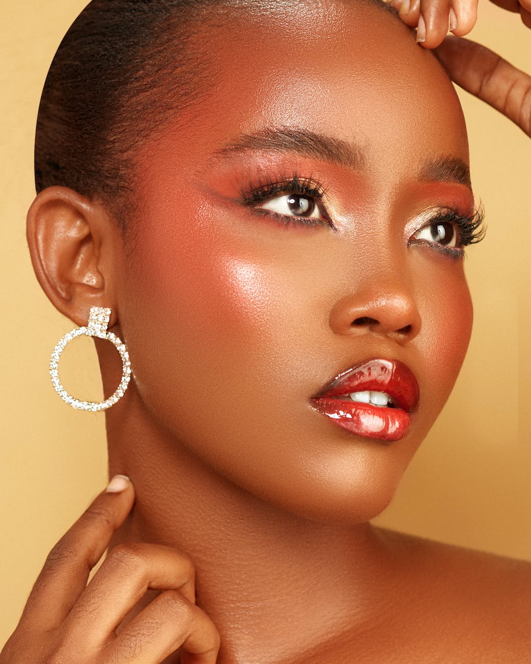 face of pretty young female model