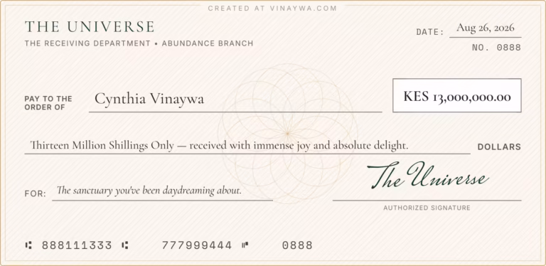 check from the universe generator
